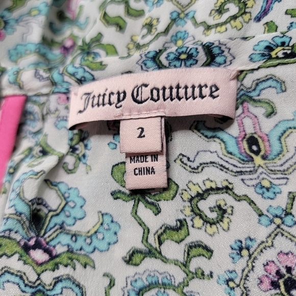 Juicy Couture Desert Paradise Floral Print Jumpsuit Romper Silk Shell Size 2 - Picture 9 of 16